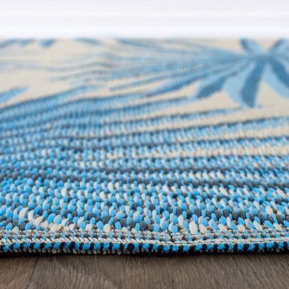 World Rug Gallery – Wendbare Outdoor-Teppiche aus recyceltem Kunststoff mit Blumenmuster und tropischem Muster
