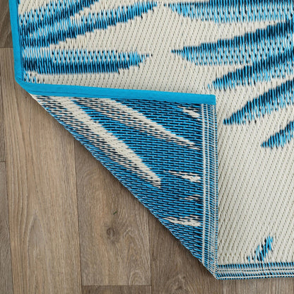 World Rug Gallery – Wendbare Outdoor-Teppiche aus recyceltem Kunststoff mit Blumenmuster und tropischem Muster