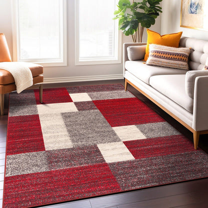 World Rug Gallery Rutschfester Teppich im modernen Boxen-Design