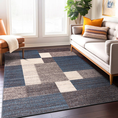 World Rug Gallery Rutschfester Teppich im modernen Boxen-Design