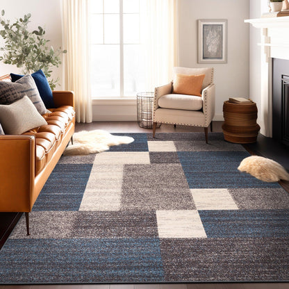 World Rug Gallery Rutschfester Teppich im modernen Boxen-Design