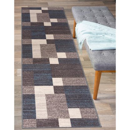 World Rug Gallery Rutschfester Teppich im modernen Boxen-Design