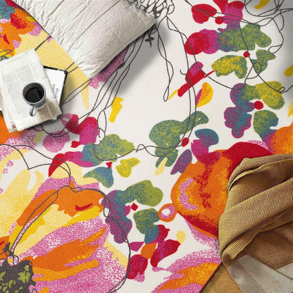 World Rug Gallery Moderner, rutschfester Teppich mit leuchtenden Blumen, mehrfarbig