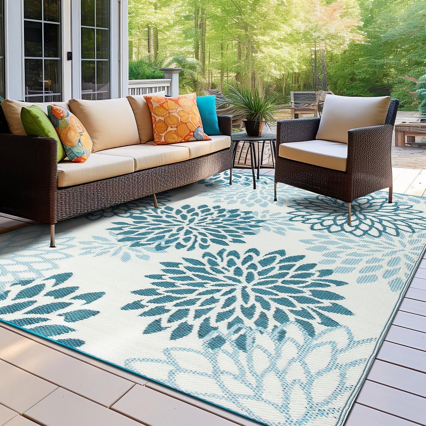 World Rug Gallery – Moderne, florale Aloha-Wendeteppiche aus recyceltem Kunststoff