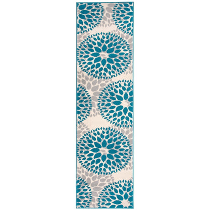 World Rug Gallery Moderner Teppich mit floralen Kreisen