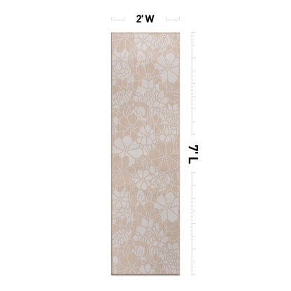 World Rug Gallery Modern Floral Flowers Textured Flat Weave Indoor/Outdoor Area Rug