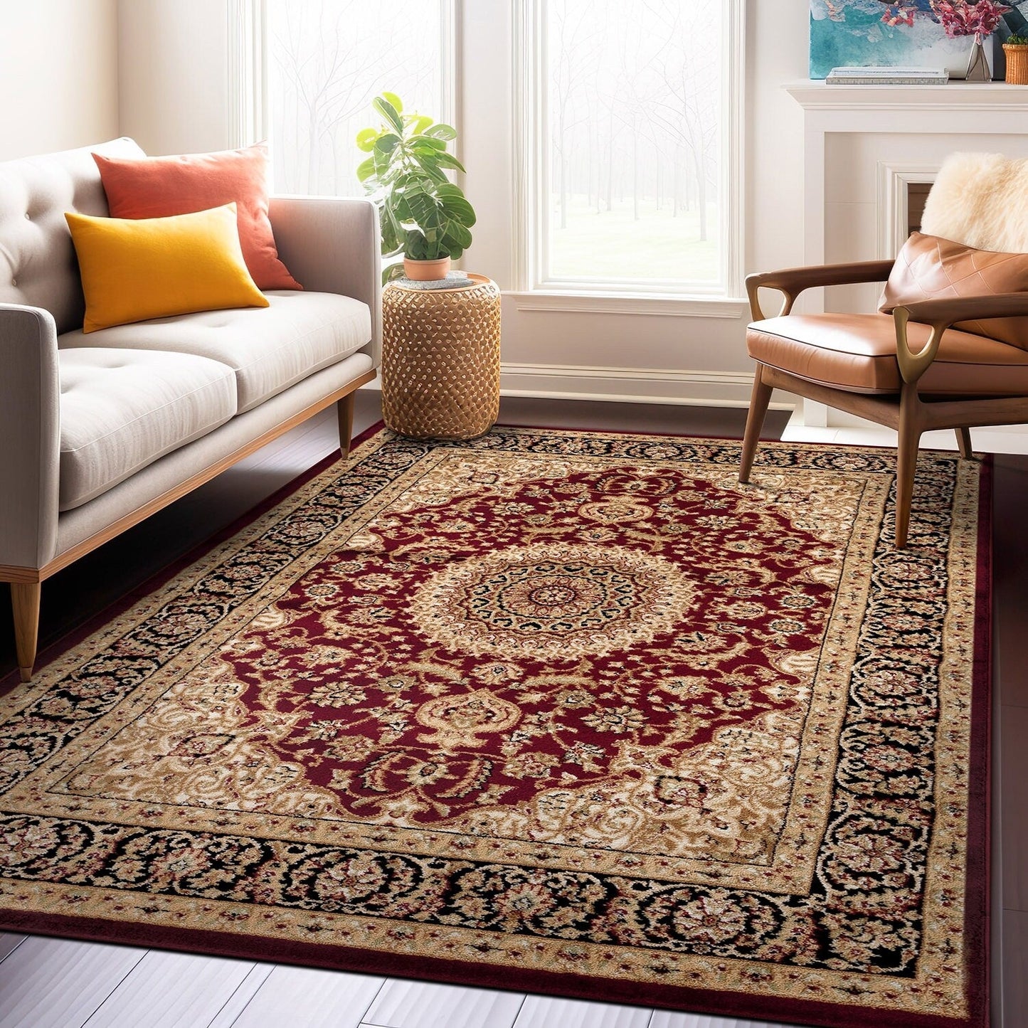 World Rug Gallery Traditioneller orientalischer Medaillon-Teppich