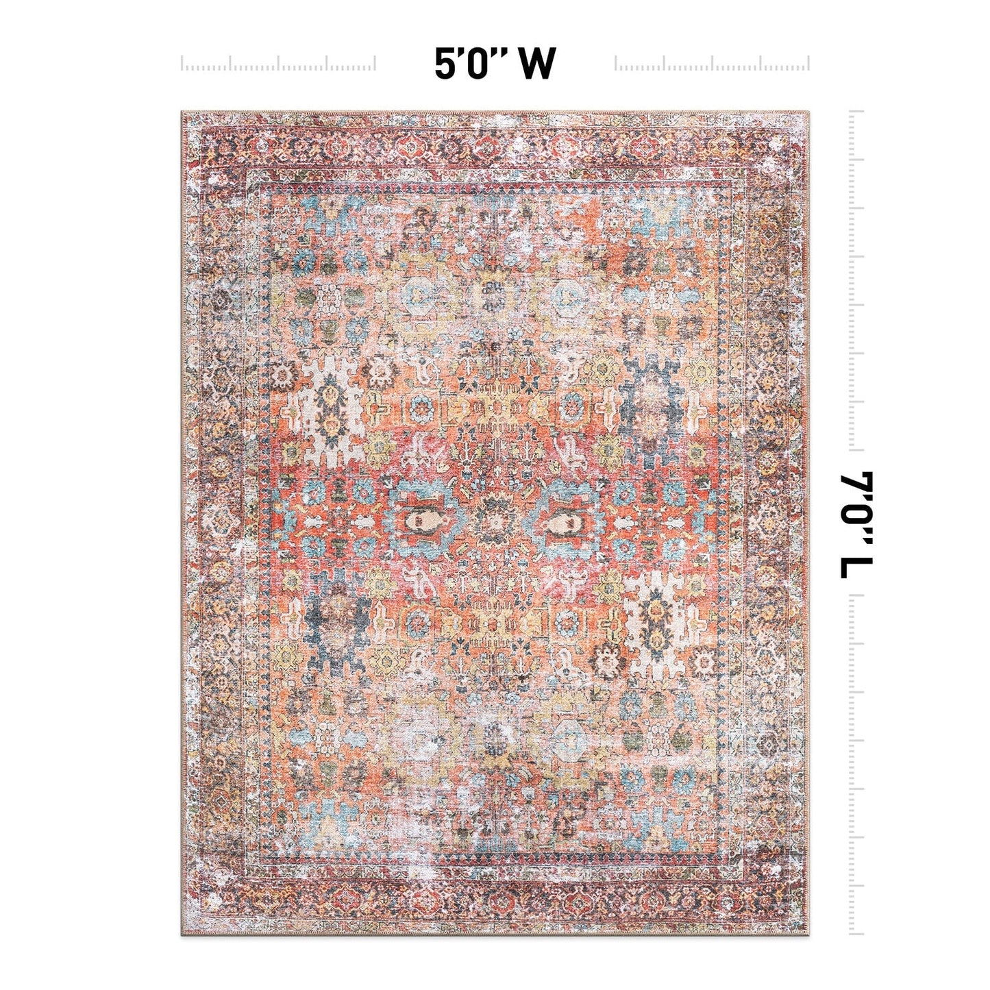 World Rug Gallery Übergangsteppich im Used-Look, maschinenwaschbar, rutschfest