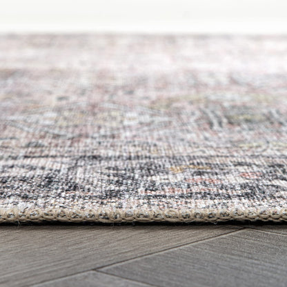 World Rug Gallery Vintage Distressed Machine Washable Non Slip Area Rug