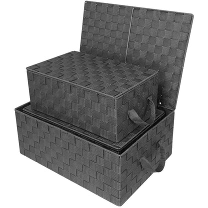 Geflochtenes Aufbewahrungskorb-Set – N/A