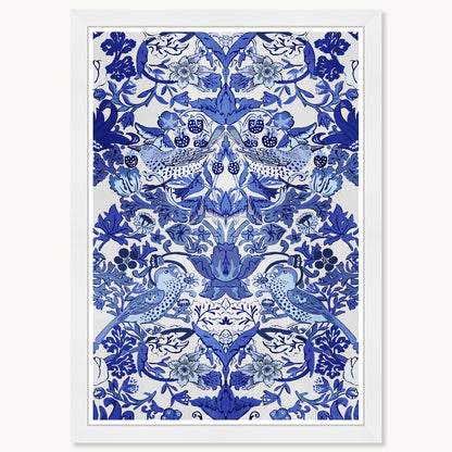 Wynwood Studio Tropical Collage Blau gerahmte tropische Chinoiserie-Kunstdrucke