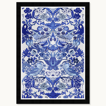 Wynwood Studio Tropical Collage Blau gerahmte tropische Chinoiserie-Kunstdrucke