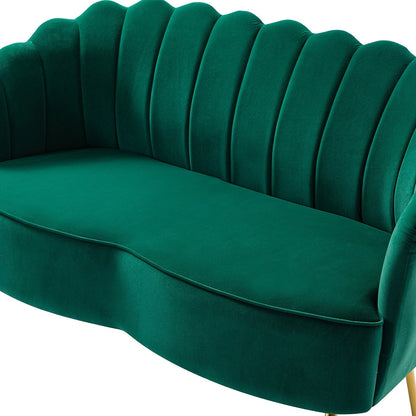 Xabier 52''Loveseat with Flower Shaped Back Design
