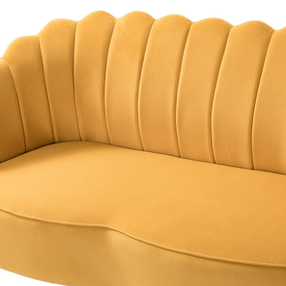 Xabier 52''Loveseat with Flower Shaped Back Design