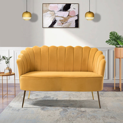 Xabier 52''Loveseat with Flower Shaped Back Design