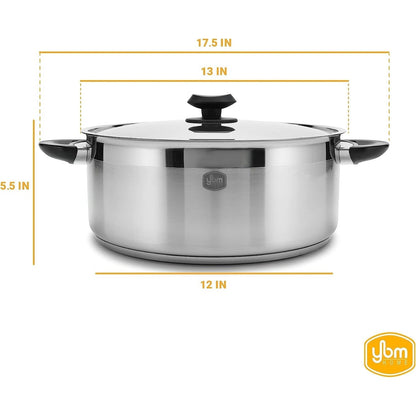 YBM Home Professional Chef's Suppentopf aus Edelstahl 18/10, induktionsgeeignet