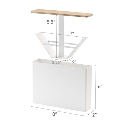Yamazaki Home Kaffeefilteretui – Größe 04, Stahl und Holz, 04 Kaffeefilter, Deckel – L 2,05 x B 8,27 x H 6,1 Zoll