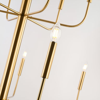 Minimalistischer Kerzenleuchter mit 15 Lichtern, 2-stufiges antikes Design – 48