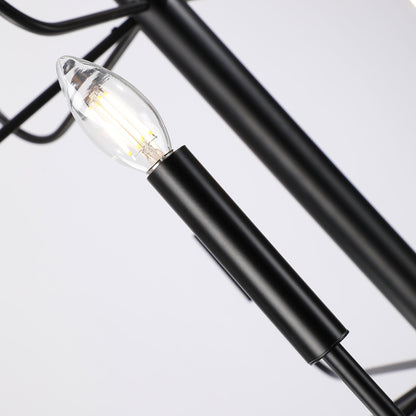 Minimalistischer Kerzenleuchter mit 15 Lichtern, 2-stufiges antikes Design – 48