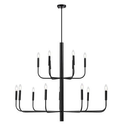 Minimalistischer Kerzenleuchter mit 15 Lichtern, 2-stufiges antikes Design – 48