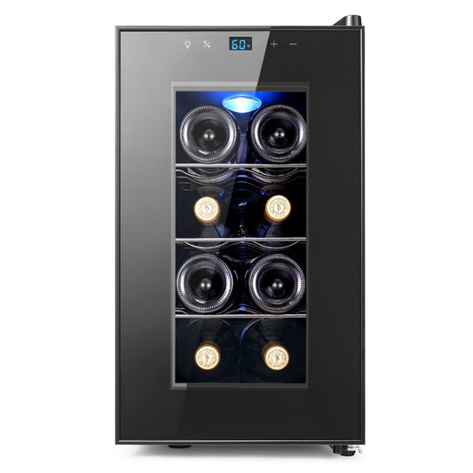 Yeego 8-Flaschen-Weinkühlschrank, Mini-Kühler
