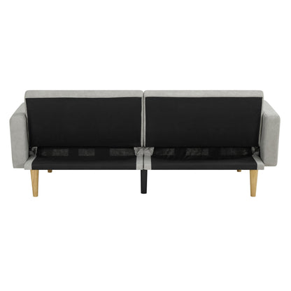 Yellow Snowflake Velvet Futon Sofa Bed