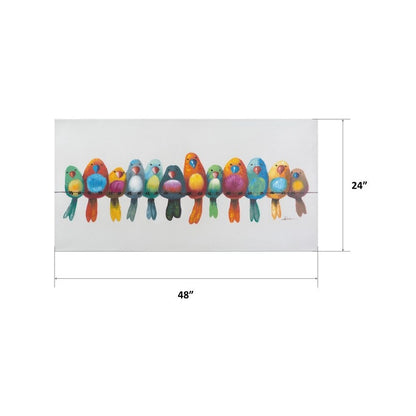 Yosemite Home Decor „Birds on a Wire I“, original handgemaltes Wandbild, mehrfarbig