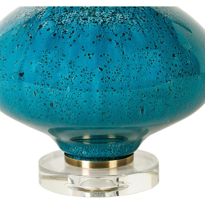 Zayaan Tischlampe aus bemaltem Glas in Kürbisform