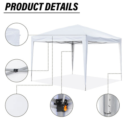 Zenova Pop-Up-Zelt für den Außenbereich, 3,0 x 3,0 m, für Terrassenpavillon, Party- und Hochzeitszelt