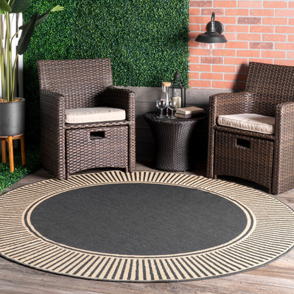 Nuloom Leah Classic Bordered Indoor/Outdoor-Teppich