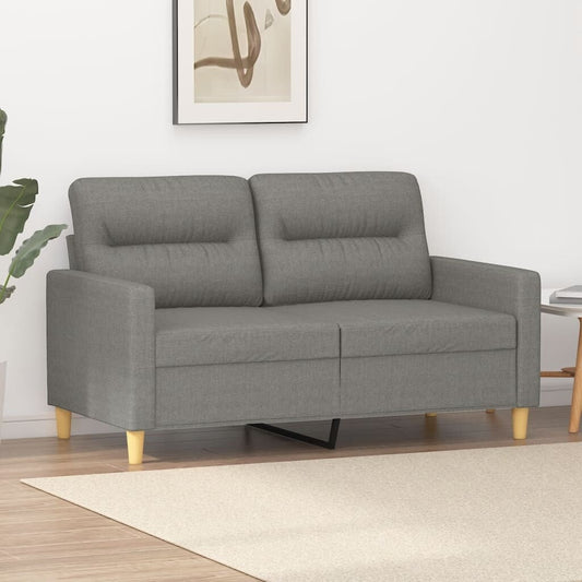 vidaXL 2-Seater Sofa Dark Gray 47.2 Fabric - 54.3 x 30.3 x 31.5