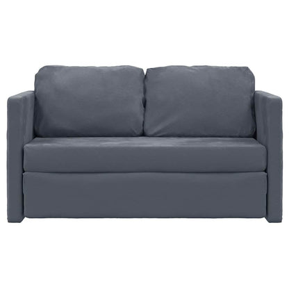 vidaXL Floor Sofa Bed Dark Grey Velvet Compact - 48.0 x 48.0 x 21.7