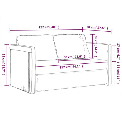 vidaXL Floor Sofa Bed Dark Grey Velvet Compact - 48.0 x 48.0 x 21.7