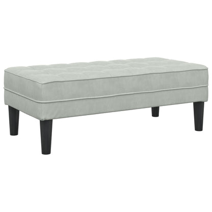 vidaXL Garden Sofa L-Shaped Black/Dark Grey/Light Grey Velvet - 68.1 x 51.6 x 26.4