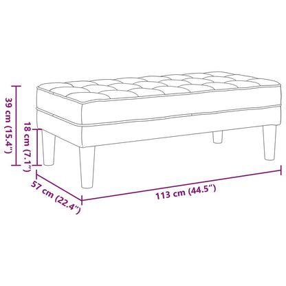 vidaXL Garden Sofa L-Shaped Black/Dark Grey/Light Grey Velvet - 68.1 x 51.6 x 26.4