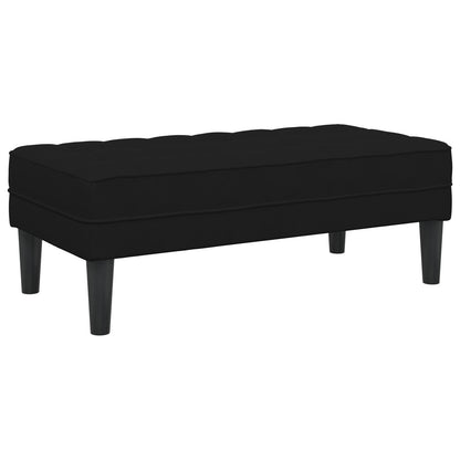 vidaXL Garden Sofa L-Shaped Black/Dark Grey/Light Grey Velvet - 68.1 x 51.6 x 26.4