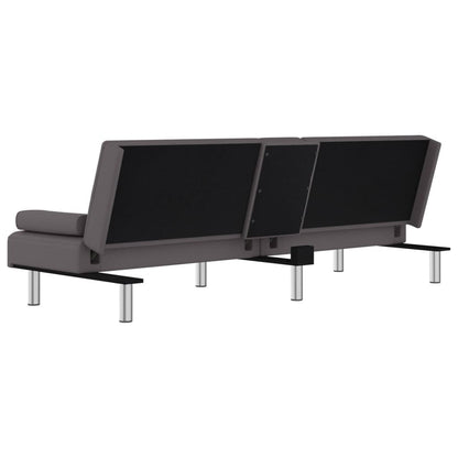vidaXL Sofa Bed Foldable Sleeper Sofa Couch Bed with Cup Holders Faux Leather - 78.7 x 35 x 27.6