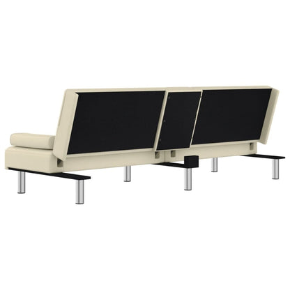 vidaXL Sofa Bed Foldable Sleeper Sofa Couch Bed with Cup Holders Faux Leather - 78.7 x 35 x 27.6