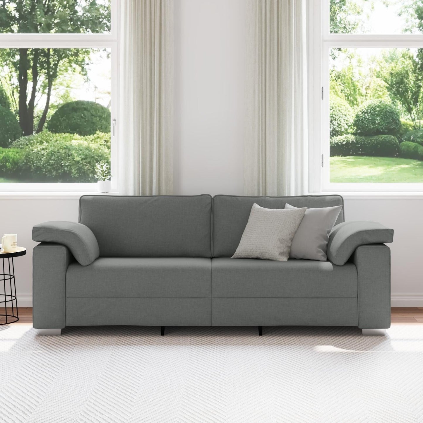 vidaXL Sofa Black/Dark grey Metal - 86.2 x 30.3 x 32.3